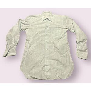 ERMENEGILDO ZEGNA Shirt Mens L White Soft Button Down Size 39 15 1/2